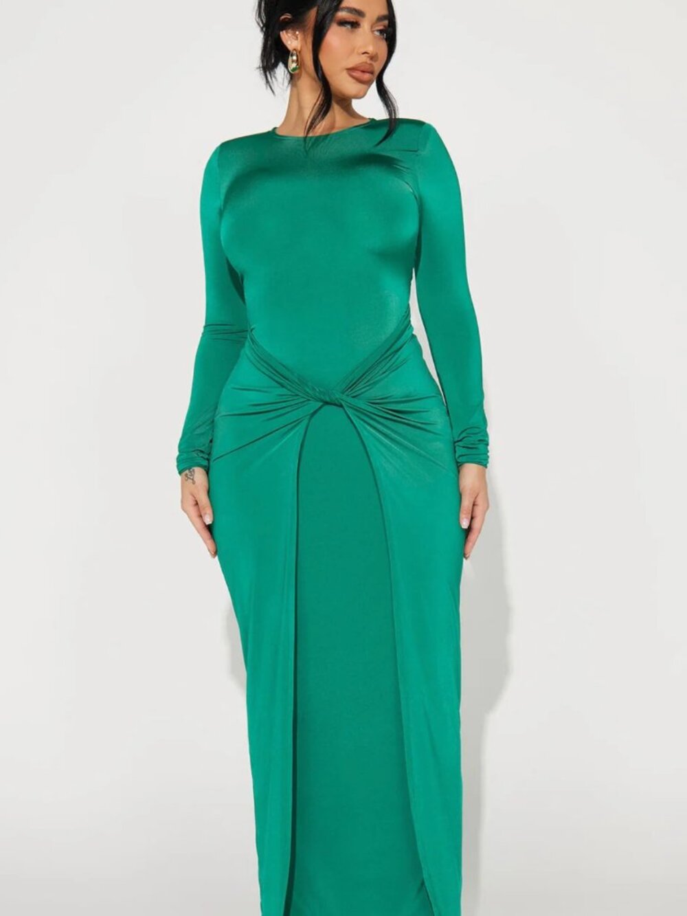 Catarina Slick Maxi Dress - Green